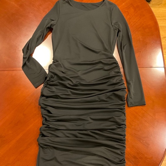 Stretchy midi long sleeve dress size M - Picture 5 of 6